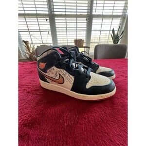 Nike Air Jordan 1 Mid Take Flight Armory Navy Gold FN1353-400 GS Size 6Y